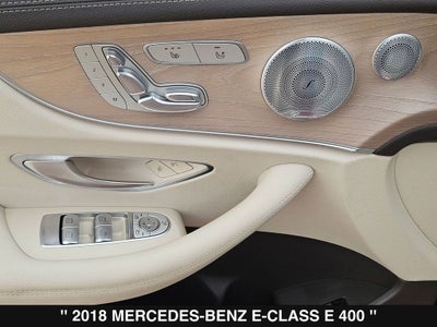 2018 Mercedes-Benz E-Class E 400